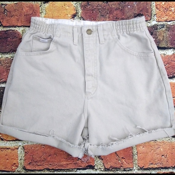 Vintage 90's Lee High Waisted Denim Shorts 27 - Picture 1 of 6